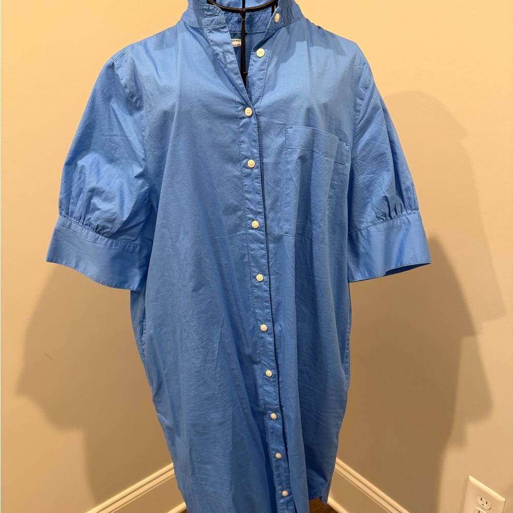 Old Navy Light Blue Shirt Dress